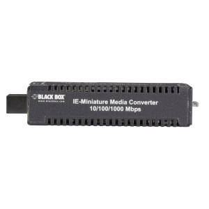 Black Box LGC324A-R5 Gigabit Ethernet to Fiber Industrial Media Converter, Simplex Single-Mode, 1310/1550nm, 10 km, SC  